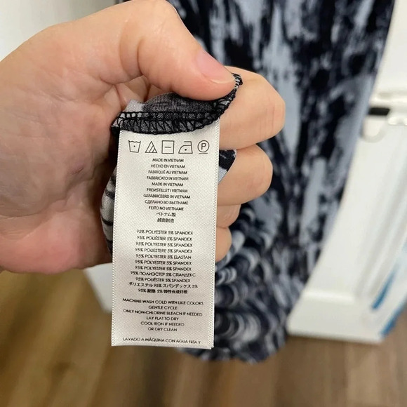 Michael Kors Women's Scoop Cowl Neck Belted Sleeveless Dress Size Medium Blue - Picture 8 of 8